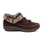 Aetrex Shoe 35 / M / Espresso Aetrex Womens Chrissy Furry Slip On Boots - Espresso