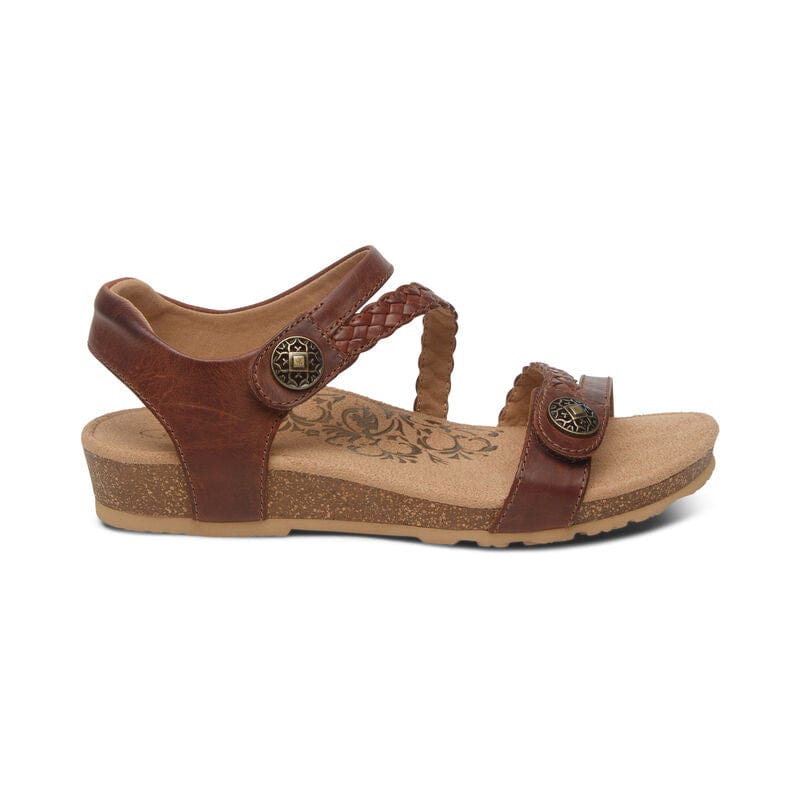 Aetrex Shoe 35 / Walnut / M Aetrex Womens Jillian Sandals - Walnut