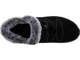 Aetrex Shoe Aetrex Womens Chrissy Furry Slip On Shoes - Black