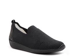 Ara Shoe 5.5US/3 / M / Black Ara Womens Leena Stretch Slip On Sneakers  - Black