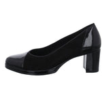 Ara Shoe Ara Womens Cannes Heels - Black Patent & Kid Suede