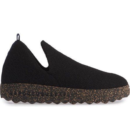 Asportuguesas Shoe 36 / M / Black Tweed Asportuguesas Womens Sustainable City Felt Shoes - Black Tweed