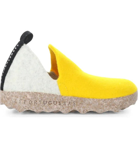 Asportuguesas Shoe 36 / M / Yellow/White Asportuguesas Womens Sustainable City Felt Shoes - Yellow/White