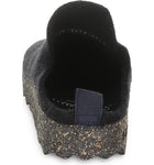 Asportuguesas Shoe Asportuguesas Womens Sustainable Come Felt Slide Shoes - Black Tweed