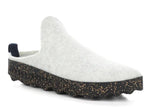 Asportuguesas Shoe Asportuguesas Womens Sustainable Come Felt Slide Shoes - White Marble