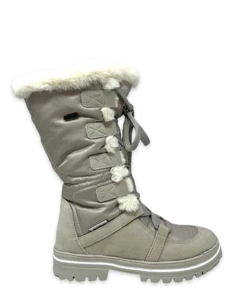 Attiba Boots 36EU / M / White Combi Attiba Womens Dual Zip Ice Grip Spike Boots - White Combi