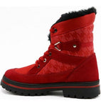 Attiba Boots Attiba Women's Low Ice Grip Spike Combat Winter Boots -Combi Red