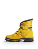 Attiba Boots Attiba Women's Low Ice Grip Spike Combat Winter Boots -Combi Yellow