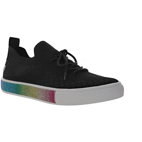 Bernie Mev. Shoe 36 / M / Black/ Cream/ Rainbow Bernie Mev. New York Womens Hollow Slip w Lace Sneaker - Black/ Cream/ Rainbow