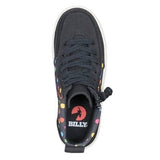 Billy Footwear Kids Billy Footwear Kids Classic Lace High Top Sneakers - Black Polka Dot