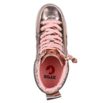 Billy Footwear Kids Billy Footwear Kids Classic Lace High Top Sneakers - Rose Gold