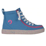 Billy Footwear Kids Blue/Pink Speckle / 8 / M Billy Footwear Kid's Classic Lace High Top Sneakers - Blue/Pink Speckle