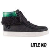 Billy Footwear Kids Charcoal / 8 / M Billy Footwear Kids Billy Cuff Lace High Top Sneakers - Charcoal
