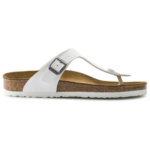 Birkenstock Sandals 35 / Regular / White Birkenstock Gizeh Toe Sandals - White Birko-Flor