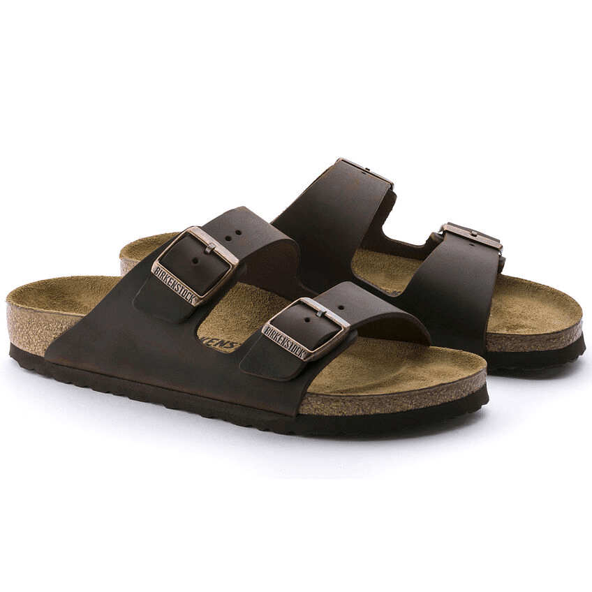 Birkenstock Sandals Birkenstock Arizona Two Strap Sandals - Habana Oiled Leather