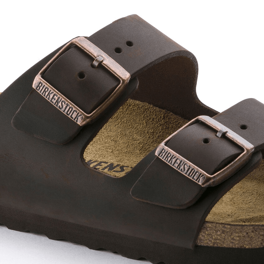Birkenstock Sandals Birkenstock Arizona Two Strap Sandals - Habana Oiled Leather