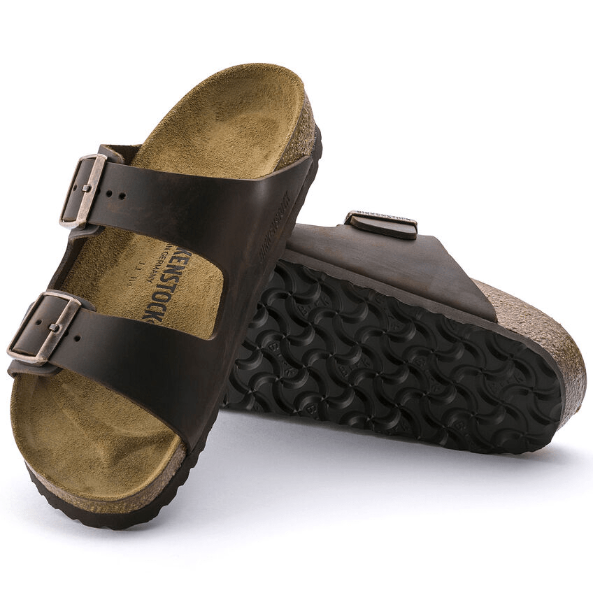 Birkenstock Sandals Birkenstock Arizona Two Strap Sandals - Habana Oiled Leather