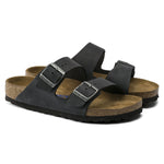 Birkenstock Sandals Birkenstock Arizona Two Strap Sandals (Soft Footbed) - Black Leather