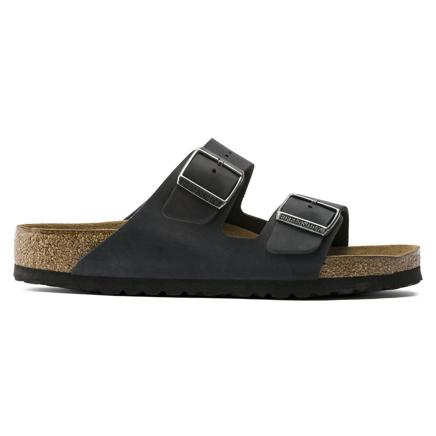 Birkenstock Sandals Black / 35 / Regular Birkenstock Arizona Two Strap Sandals (Soft Footbed) - Black Leather