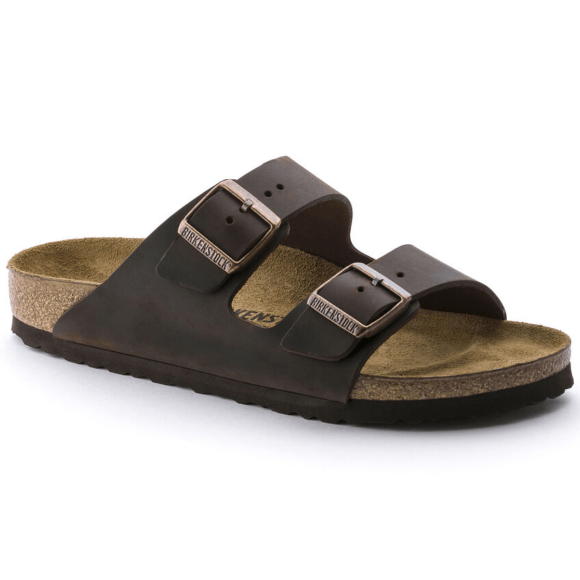 Birkenstock Sandals Brown / 35 EU / B (Narrow) Birkenstock Arizona Two Strap Sandals - Habana Oiled Leather