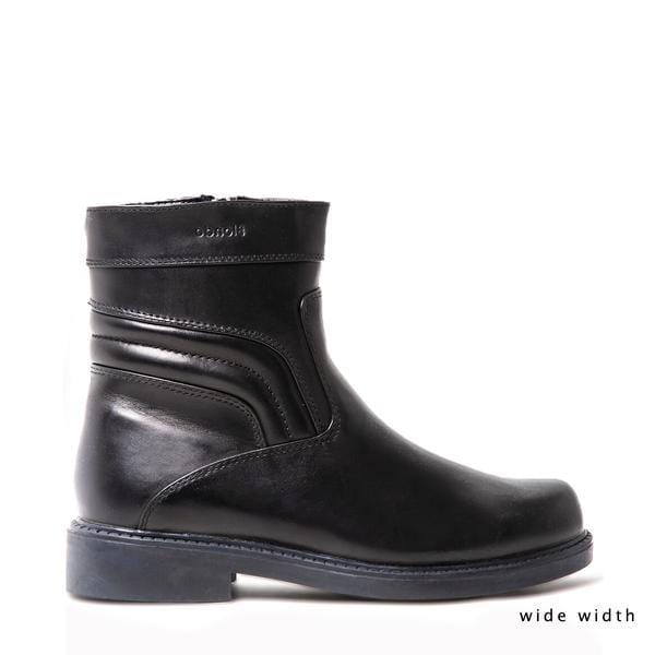 Sole to Soul - Blondo Mens Pete Leather Boots (Wide) - Black Sole to Soul - Blondo Mens Pete Leather Boots (Wide) - Black