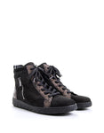 Bulle Group Boots 6 US / Wide / Black/Metallic Waldlaufer Methan Womens Low ankle sneaker - Black/Silver