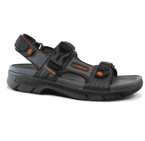 Cambrian Cambrian Orthopedic Mariner Sandal - Black / Grey / Orange