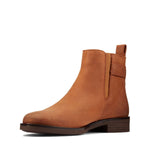 Clarks Boots Clarks Womens Memi Lo Ankle Boots - Dark Tan Leather