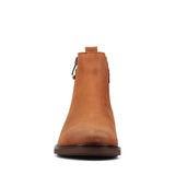 Clarks Boots Clarks Womens Memi Lo Ankle Boots - Dark Tan Leather
