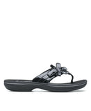 Clarks Sandals Black Patent / 5 / M Clarks Womens Brinkley Flora Sandals - Black Patent