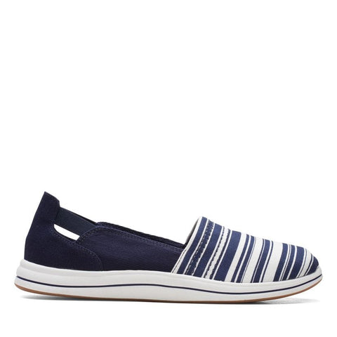 Clarks Sandals Navy/White / 5 / M Clarks Womens Breeze Step Shoes - Navy/White