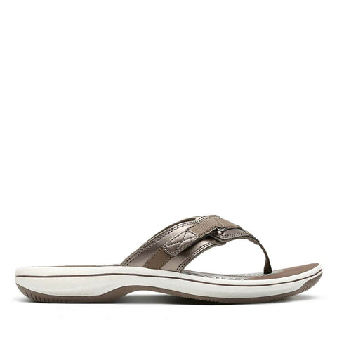 Clarks Sandals Pewter Syn / 5 / M Clarks Womens Breeze Sea Sandals - Pewter