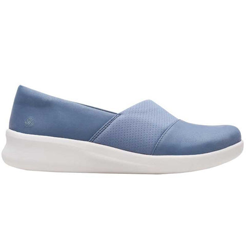 Clarks Shoe 5 / M / Blue Grey Clarks Womens Sillian 2.0 Moon Slip on Shoes - Blue Grey