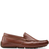 Clarks Shoe 7 / M / Dark Tan Clarks Mens Markman Plain Loafers - Dark Tan