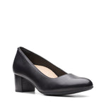 Clarks Shoe Black Leather / 5 / W Clarks Womens Linnae Pumps - Black Leather