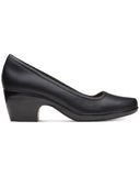 Clarks Shoe Black Leather / 6 / W Clarks Womens Emily Belle Pumps - Black Leather