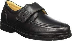 Clarks Shoe Black Leather / 7 / W Quirelli Mens Soft Sense Velcro Shoes - Black Leather