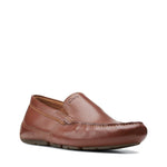 Clarks Shoe Clarks Mens Markman Plain Loafers - Dark Tan