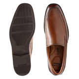 Clarks Shoe Clarks Mens Tilden Free Slip On Loafers - Dark Tan Leather