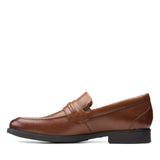 Clarks Shoe Clarks Mens Whiddon Loafer Slip On Shoes - Dark Tan