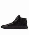Clarks Shoe Clarks Womens Acely Zip Hi Top Sneaker- Black Leather