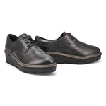 Clarks Shoe Clarks Womens Airabell Tye Lace Up Shoes - Black Leather
