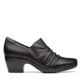Clarks Shoe Clarks Womens Emily Cove Pumps -Black Leather