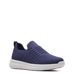 Clarks Shoe Clarks Womens Ezera Walk Slip On- Dark Navy Knit