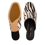 Clarks Shoe Clarks Womens Pure Blush Animal Print Slip On Mules - Brown