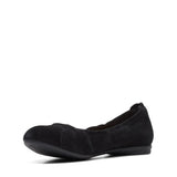 Clarks Shoe Clarks Womens Rena Step Flats (Wide) - Black Leather