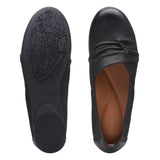 Clarks Shoe Clarks Womens Rena Way Flats (Wide) - Black Leather