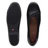 Clarks Shoe Clarks Womens Un Darcey Ease Flats - Black Leather