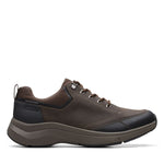 Clarks Shoe Clarks Mens Wave 2.0 Vibe Sneakers (Wide) - Dark Brown