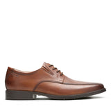 Clarks Shoe Dark Tan / 7 / M Clarks Mens Tilden Walk Dress Shoes - Dark Tan Leather